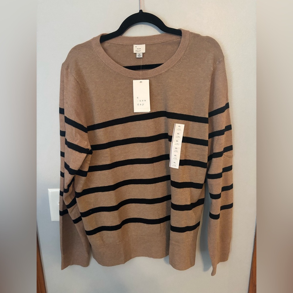 A New Day Crewneck Striped Sweater